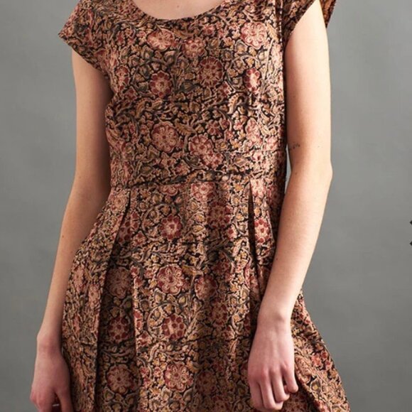 Block Printed (by hand) Mata Traders dress, size Large - Picture 5 of 8